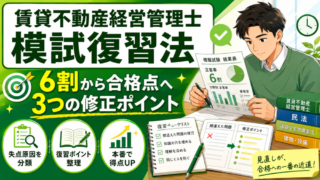 賃貸不動産経営管理士の模試復習法｜6割から合格点に近づく3つの修正ポイント 