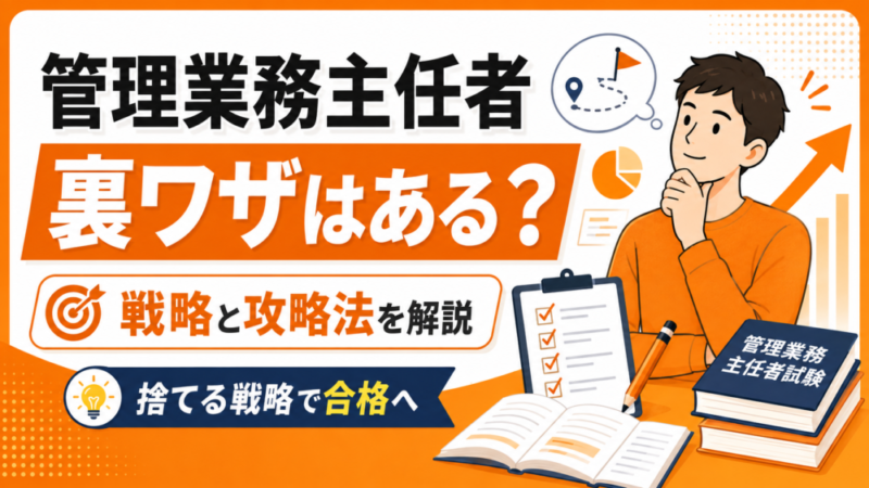 【裏ワザはある？】管理業務主任者試験の戦略と攻略法を解説！ 