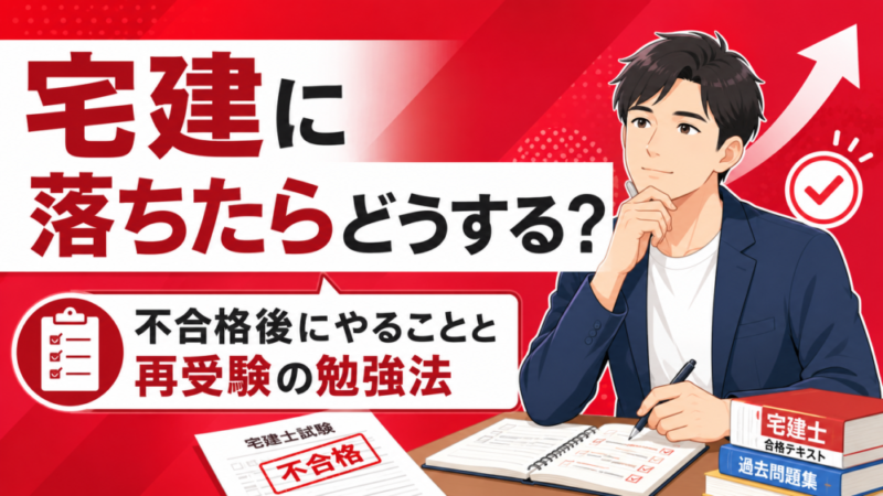 宅建に落ちたらどうする？不合格後にやることと再受験の勉強法
