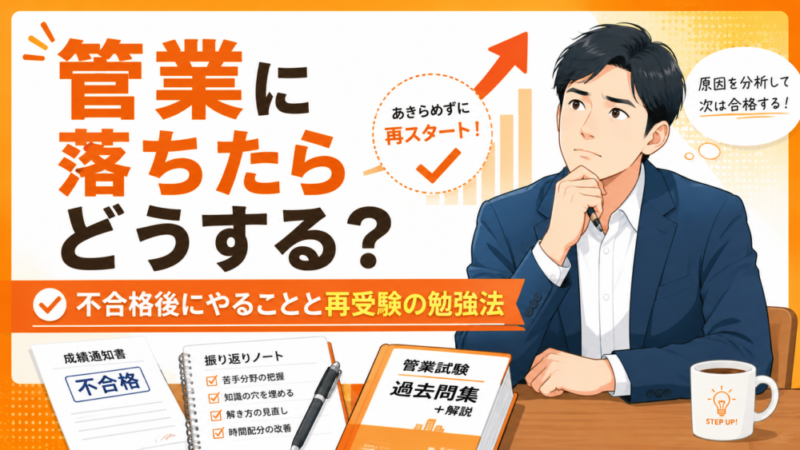 管理業務主任者試験に落ちたらどうする？不合格後にやることと再受験の勉強法