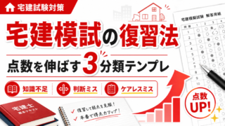 宅建模試の復習法｜点数を伸ばす3分類テンプレとやり直し方 