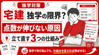 宅建の独学に限界を感じたら｜点数が伸びない原因と立て直す3つの仕組み 